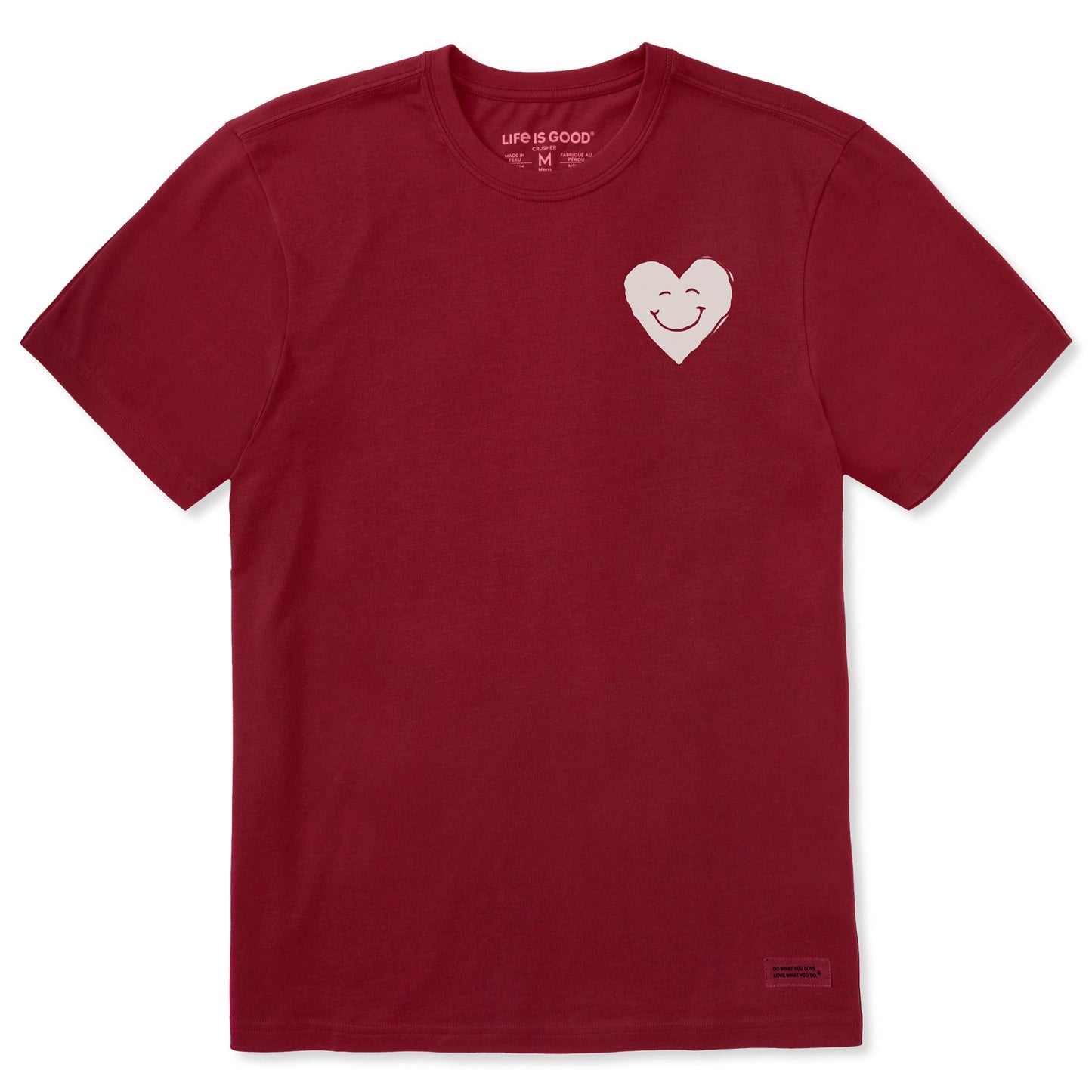 Men's Bert's Smile Heart Short Sleeve Crusher Tee