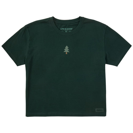 Women's Bert's Smile Tree Short Sleeve Crusher Boxy Tee