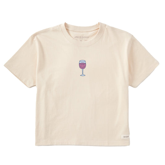 Women's Bert's Smile Wine Short Sleeve Crusher Boxy Tee