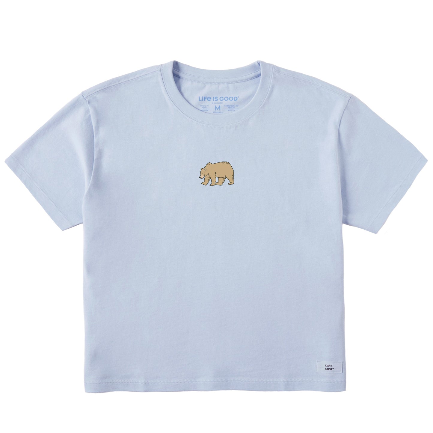 Women's Bert's Smile Bear Short Sleeve Crusher Boxy Tee