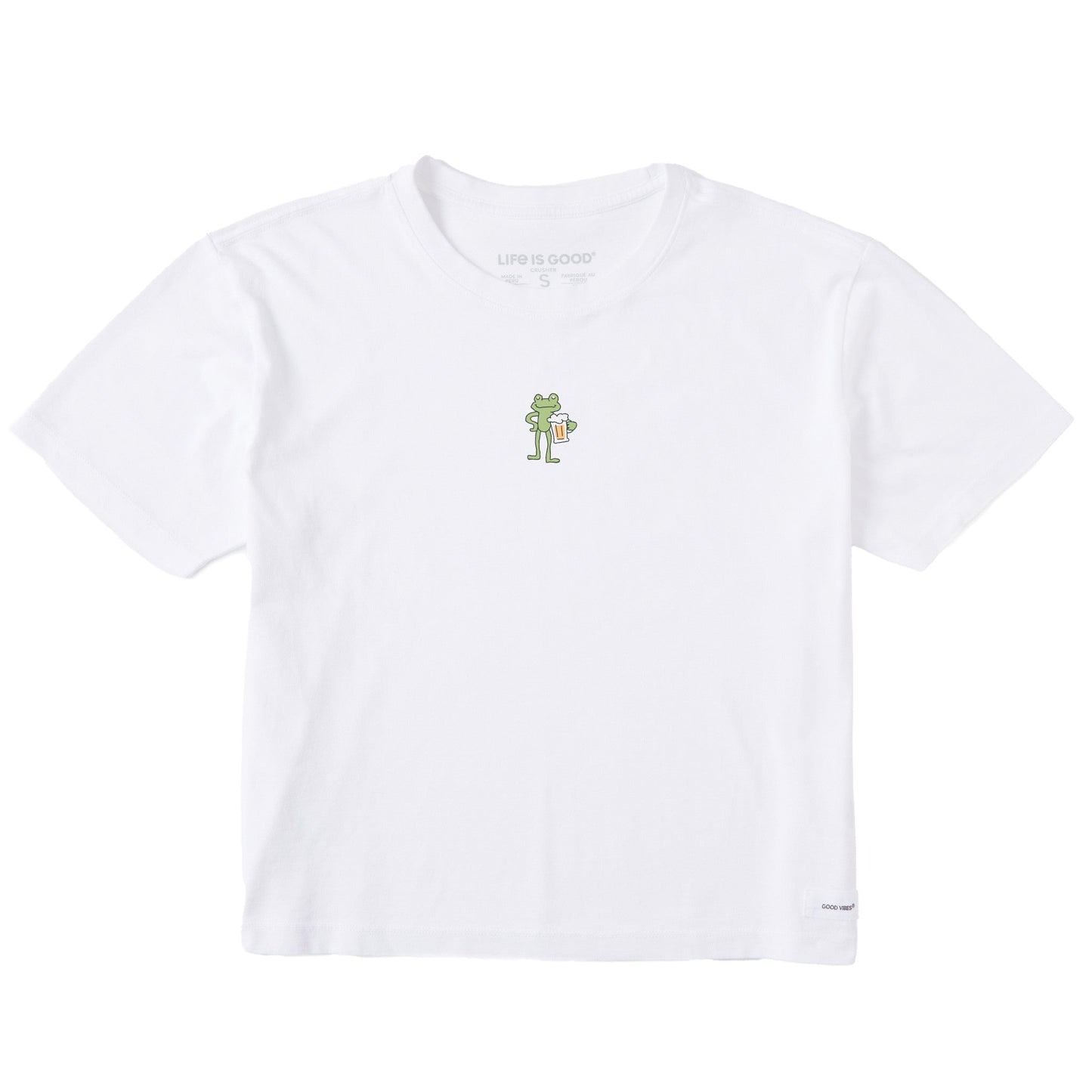 Women's Bert's Smile Frog Short Sleeve Crusher Boxy Tee