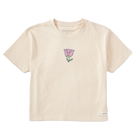 Women's Bert's Smile Tulip Short Sleeve Crusher Boxy Tee