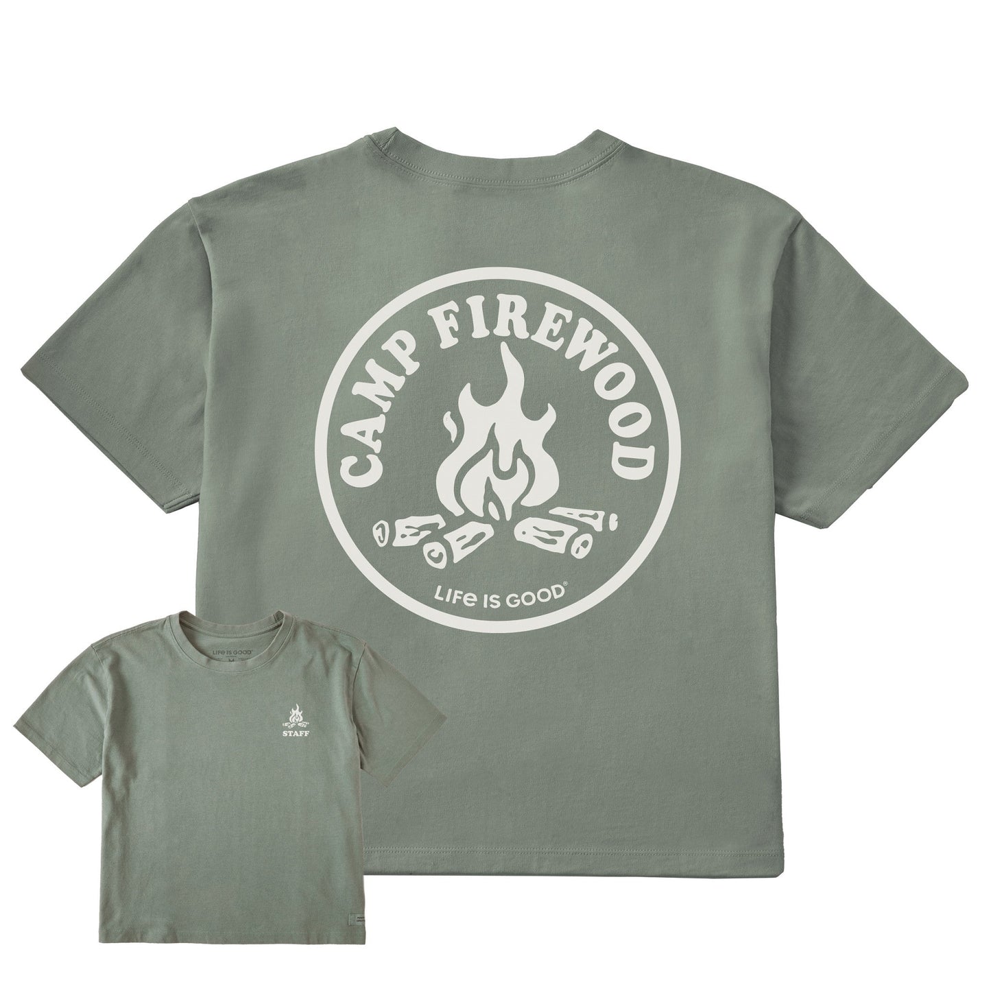 Women's Camp Firewood Short Sleeve Crusher Boxy Tee