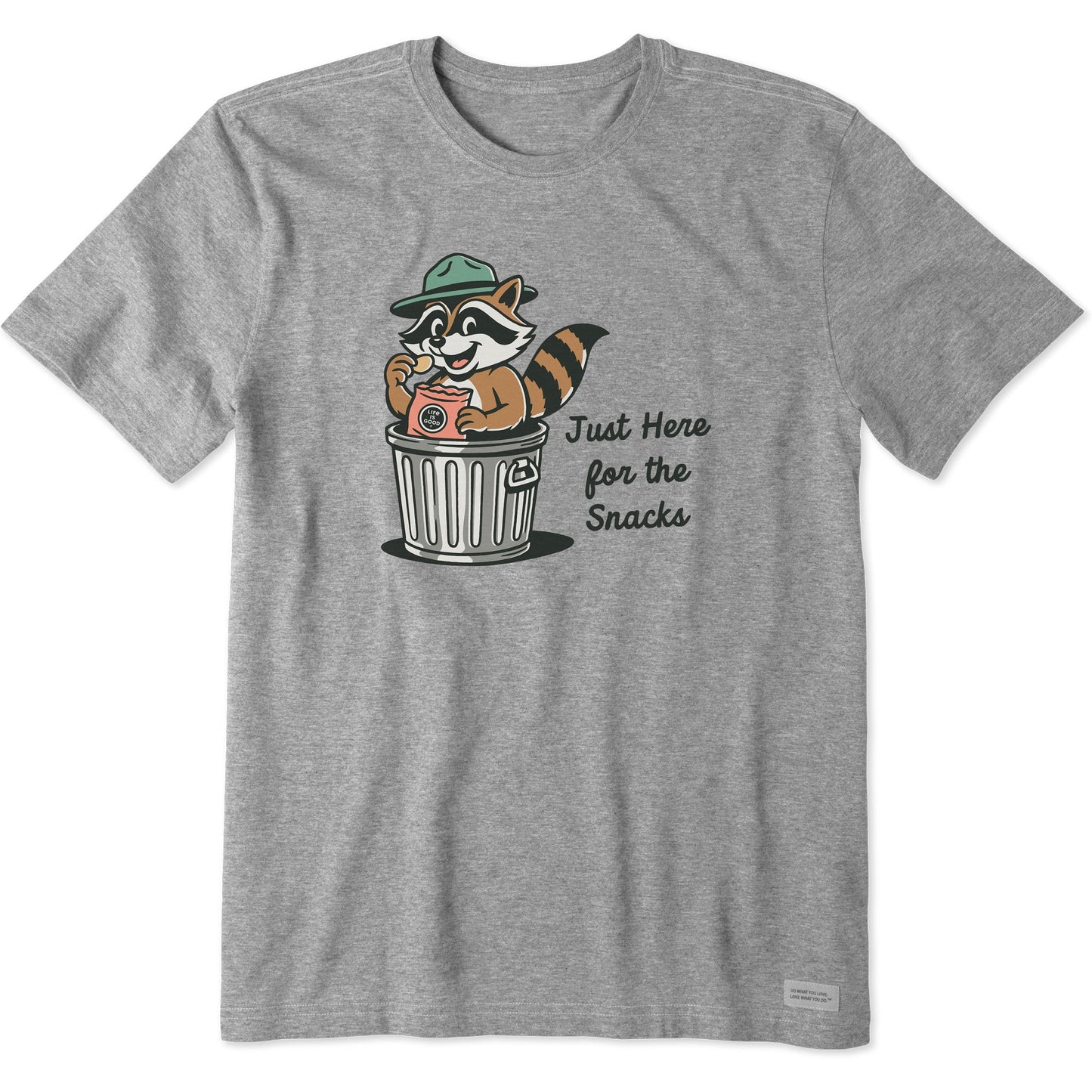 Men's Just Here for The Snacks Raccoon Short Sleeve Tee