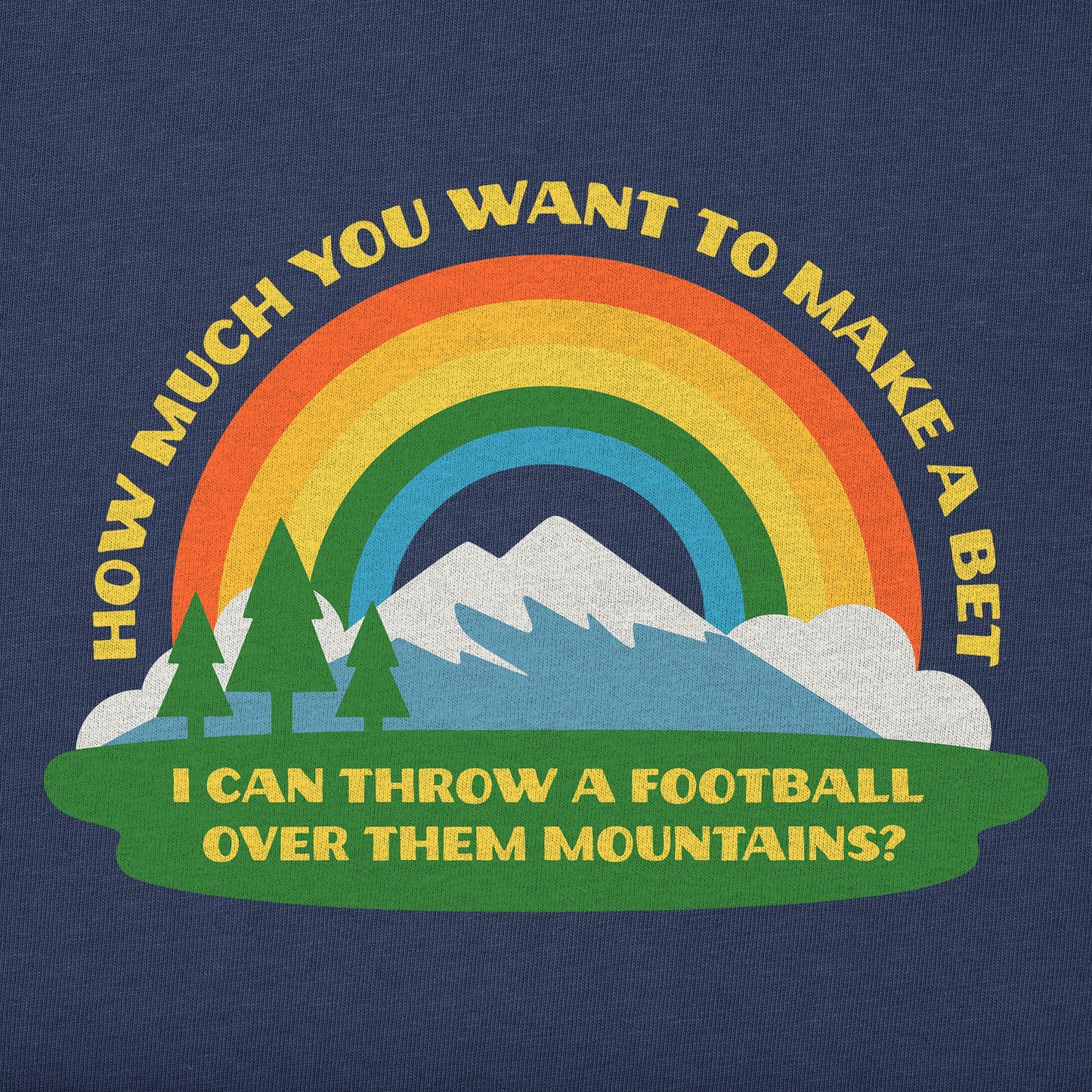Men's Football Over Them Mountains Short Sleeve Tee