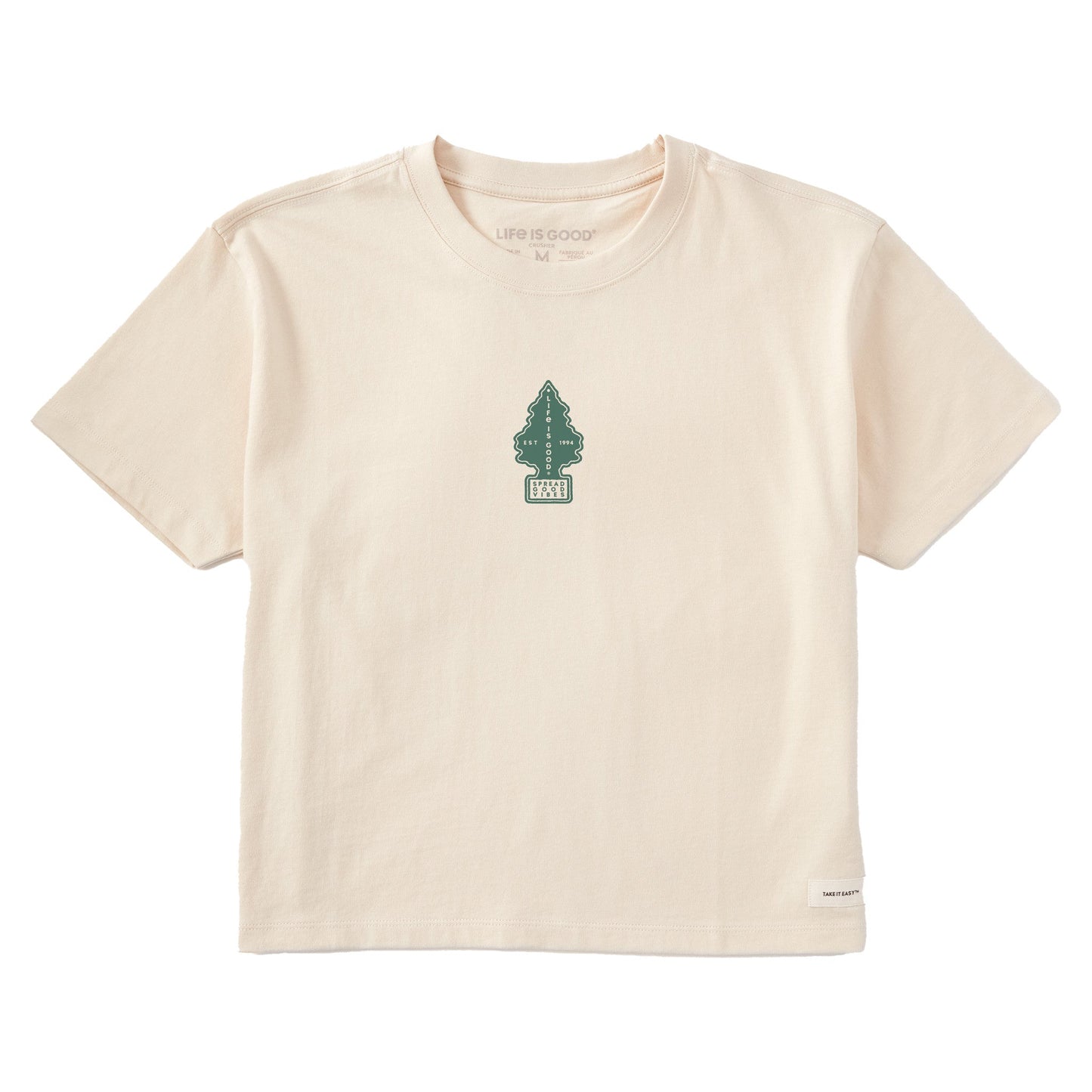 Women's Spread Good Vibes Tree Short Sleeve Crusher Boxy Tee