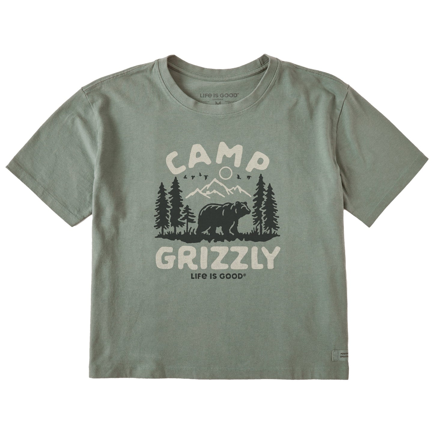 Women's Camp Grizzly Short Sleeve Crusher Boxy Tee