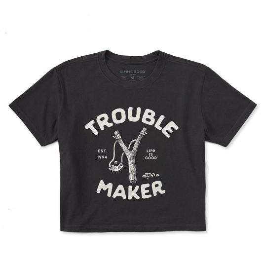 Women's Trouble Maker Short Sleeve Crusher Boxy Tee
