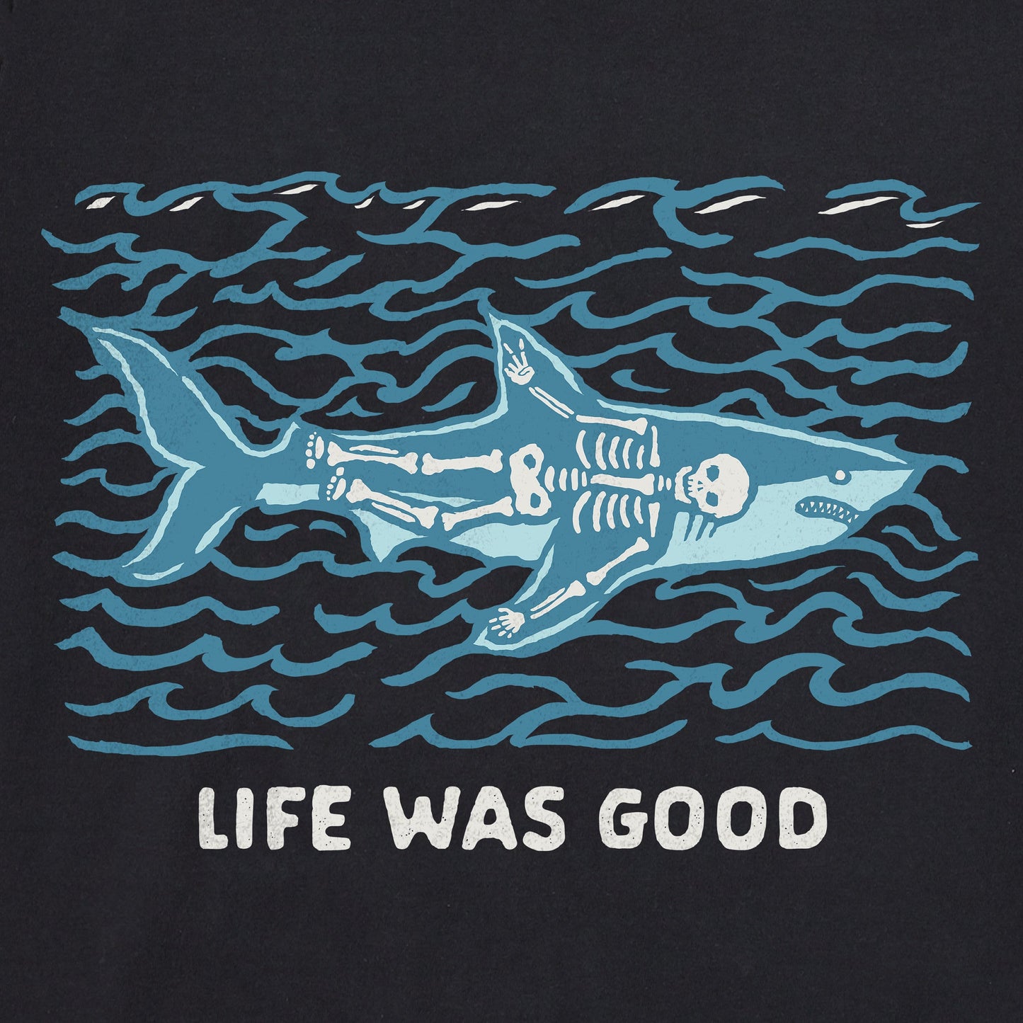 Men's Life Was Good Shark Short Sleeve Tee