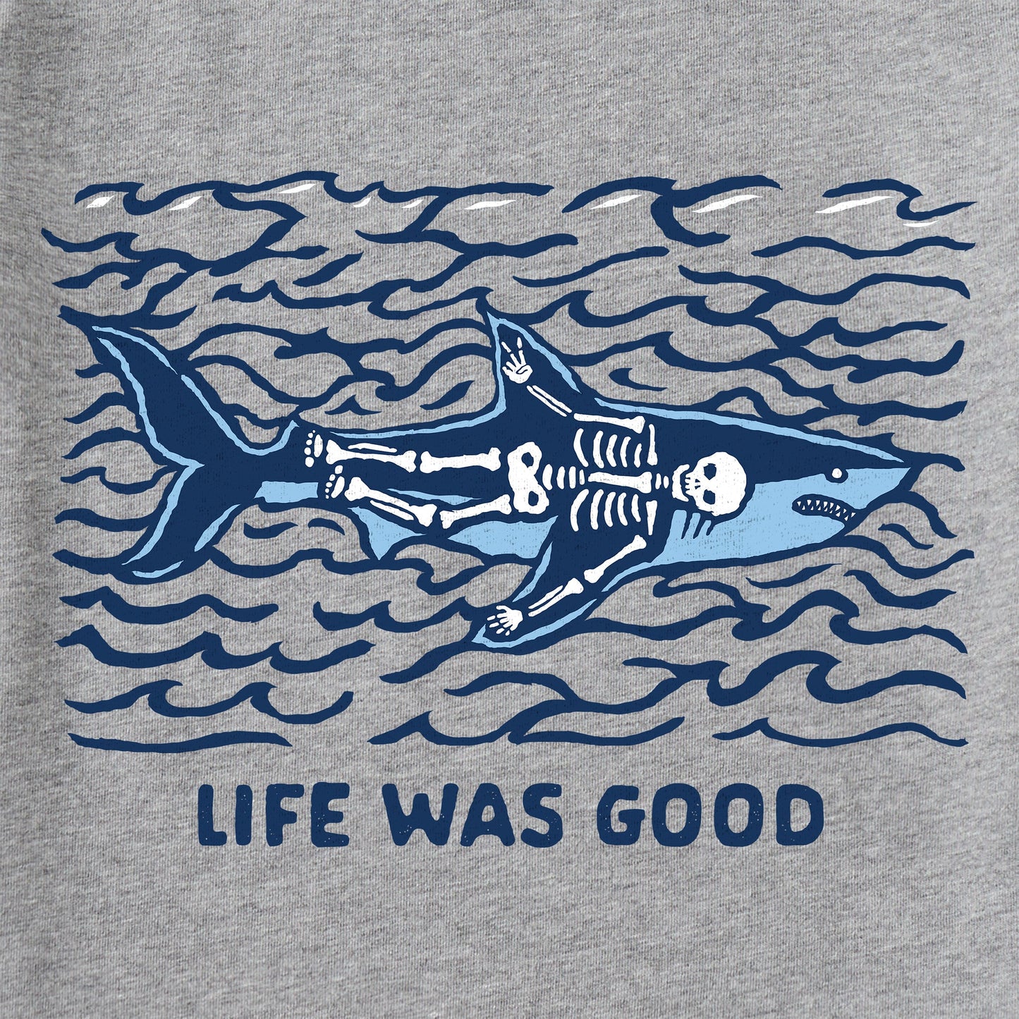 Men's Life Was Good Shark Short Sleeve Tee