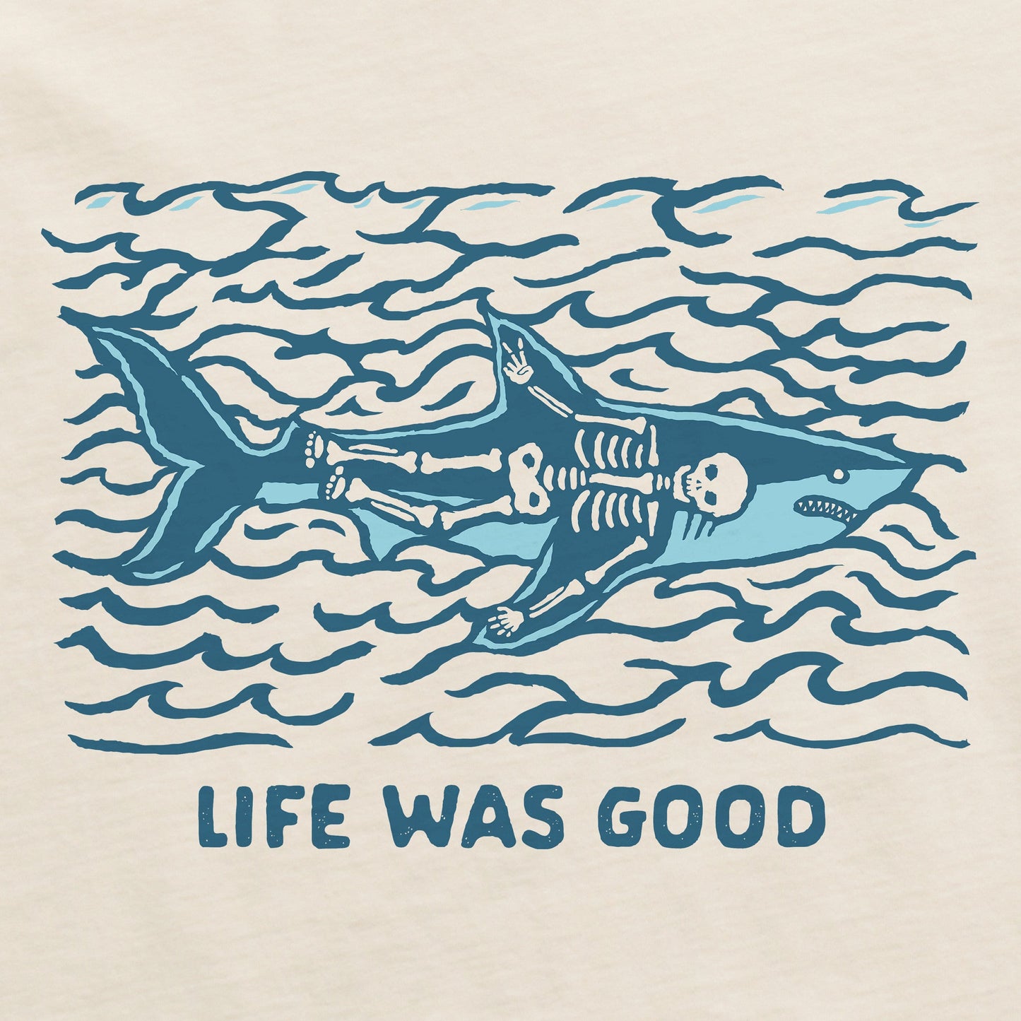 Men's Life Was Good Shark Short Sleeve Tee