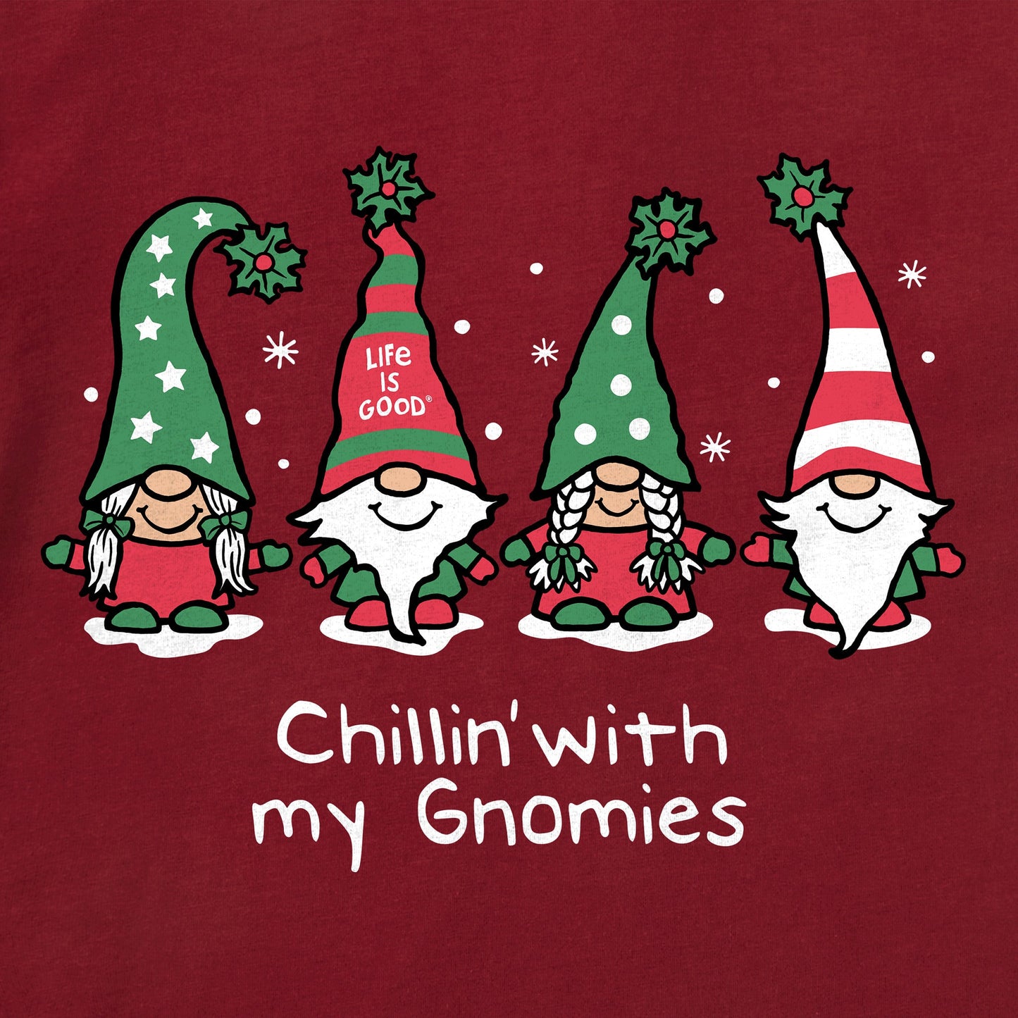 Kids Chillin' with my Gnomies Fam Long Sleeve Crusher Tee