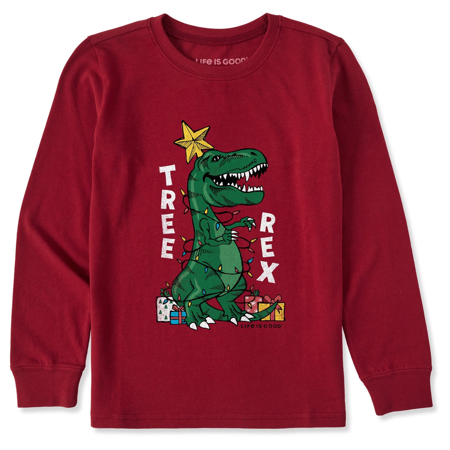 Kids Tree Rex Long Sleeve Crusher Tee