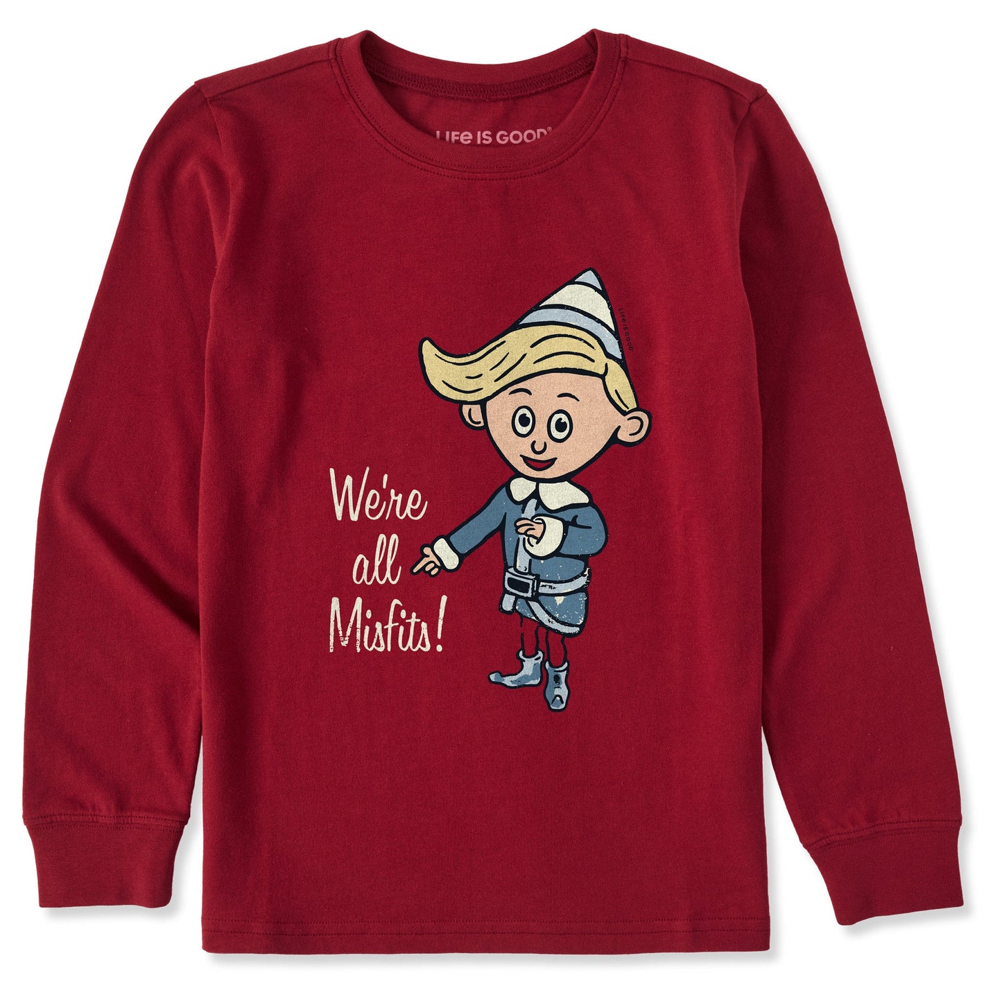 Kids We're All Misfits! Long Sleeve Crusher Tee