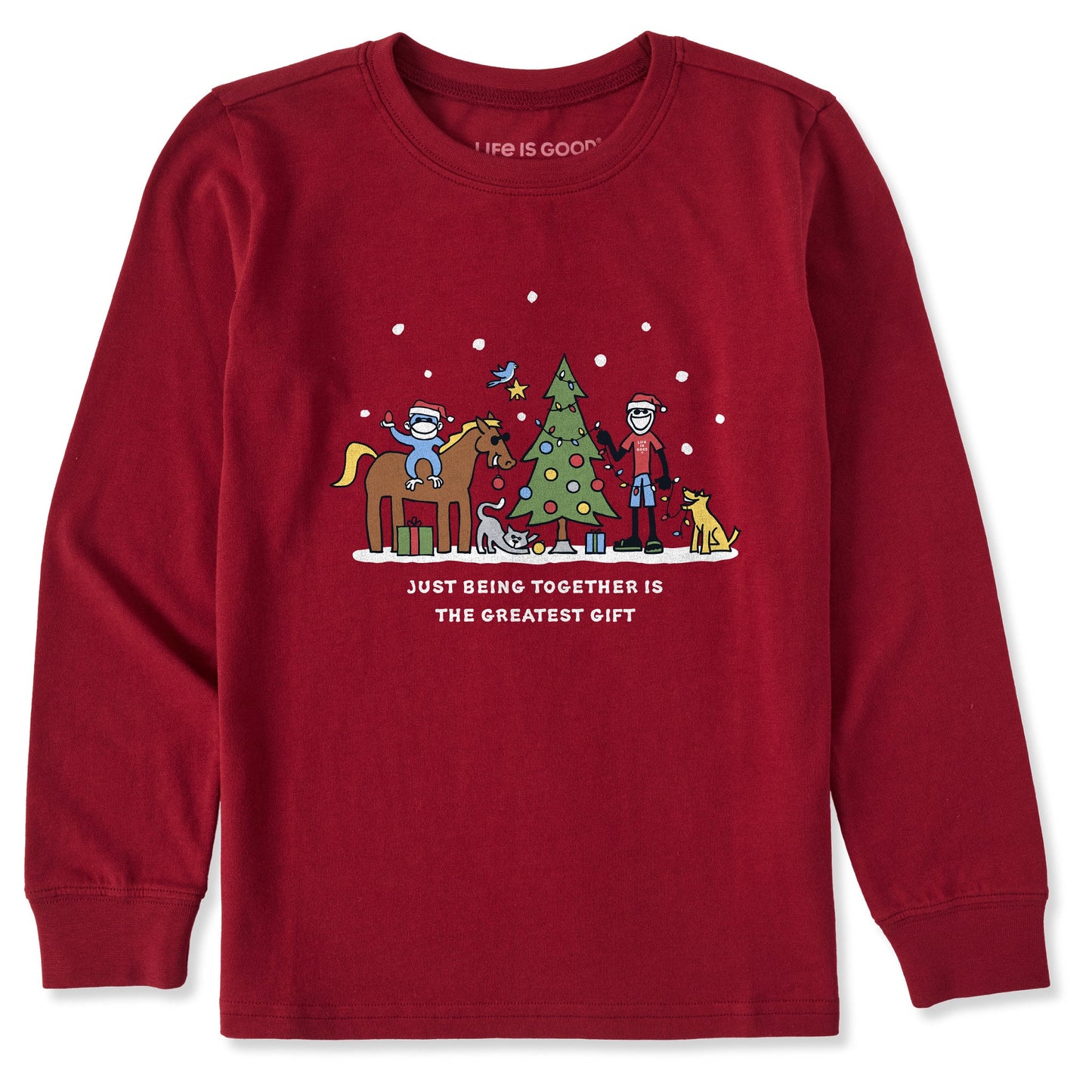 Kids Greatest Gift Jake & Friends Long Sleeve Crusher Tee