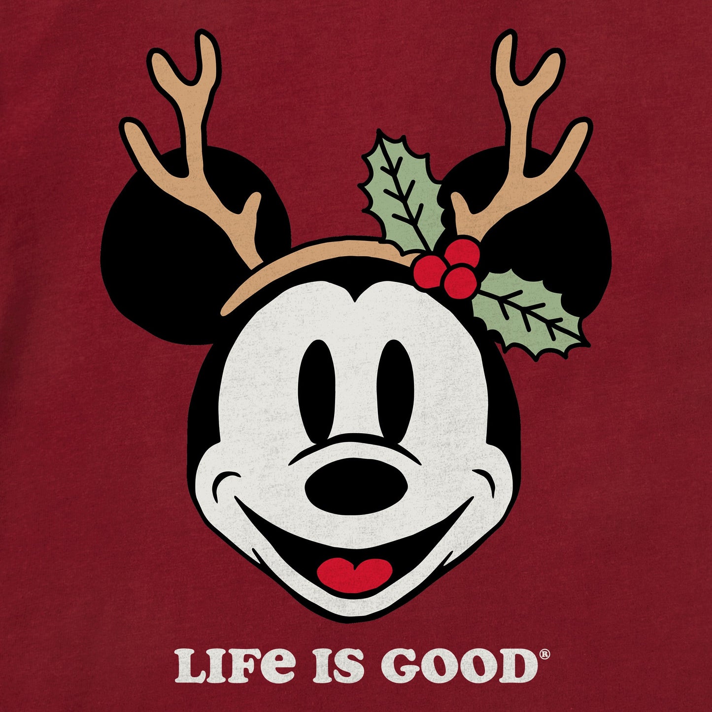 Kids Willie Reindeer Ears Long Sleeve Crusher Tee