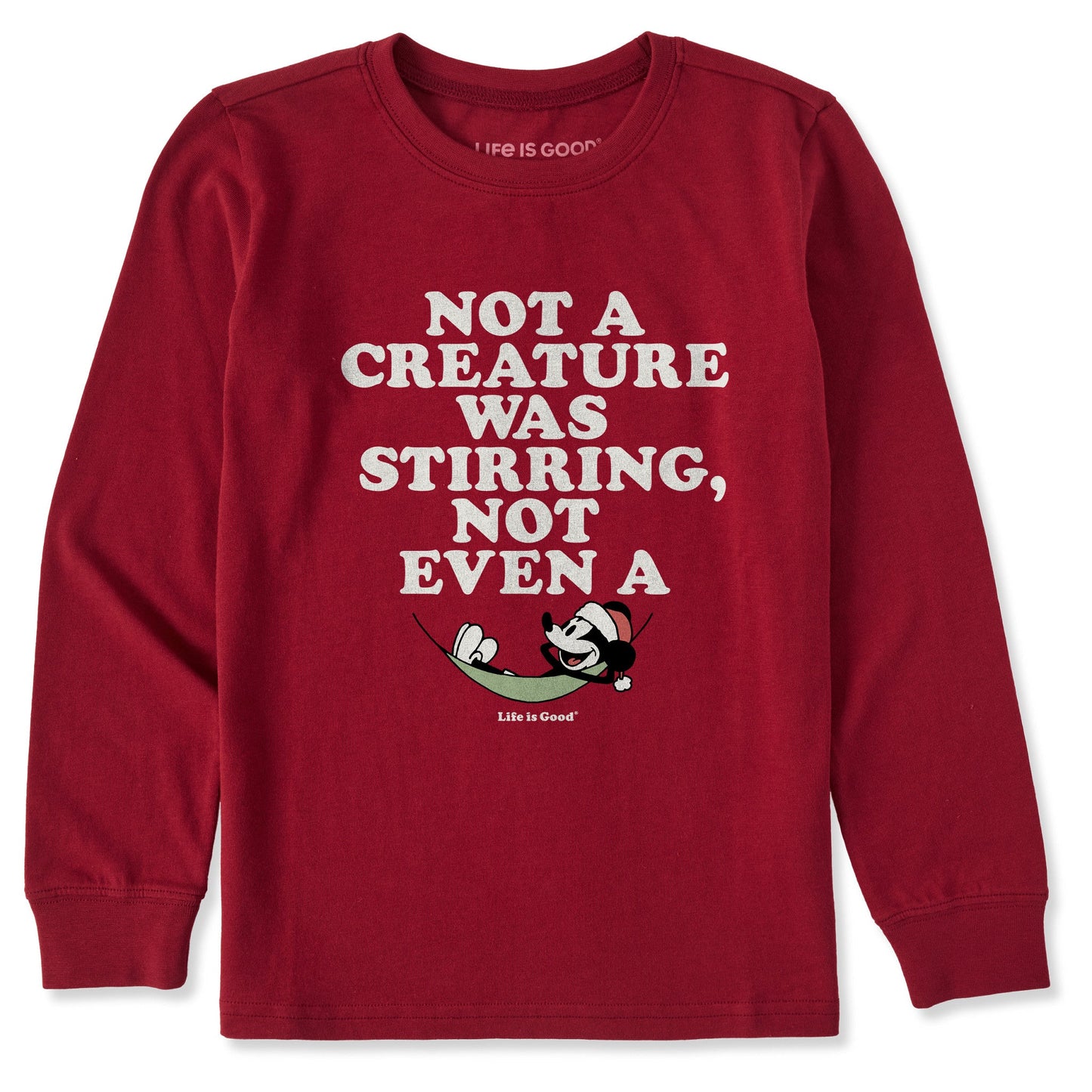 Kids Not a Creature Stirring Willie Long Sleeve Crusher Tee