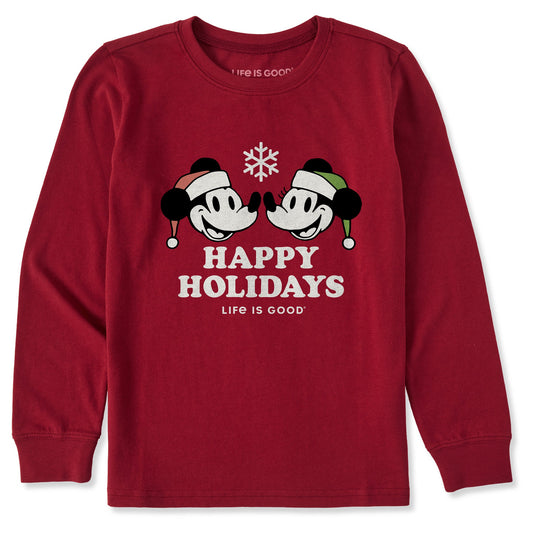 Kids Happy Holidays Willie Long Sleeve Crusher Tee