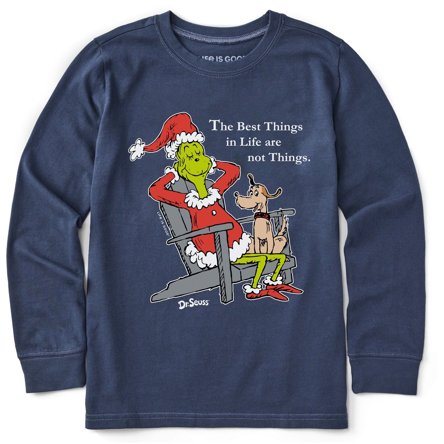 Kids Grinch & Max Adirondack Long Sleeve Crusher Tee