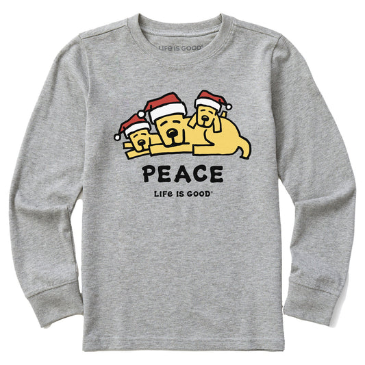 Kids Rocket Family Peace Long Sleeve Crusher Tee