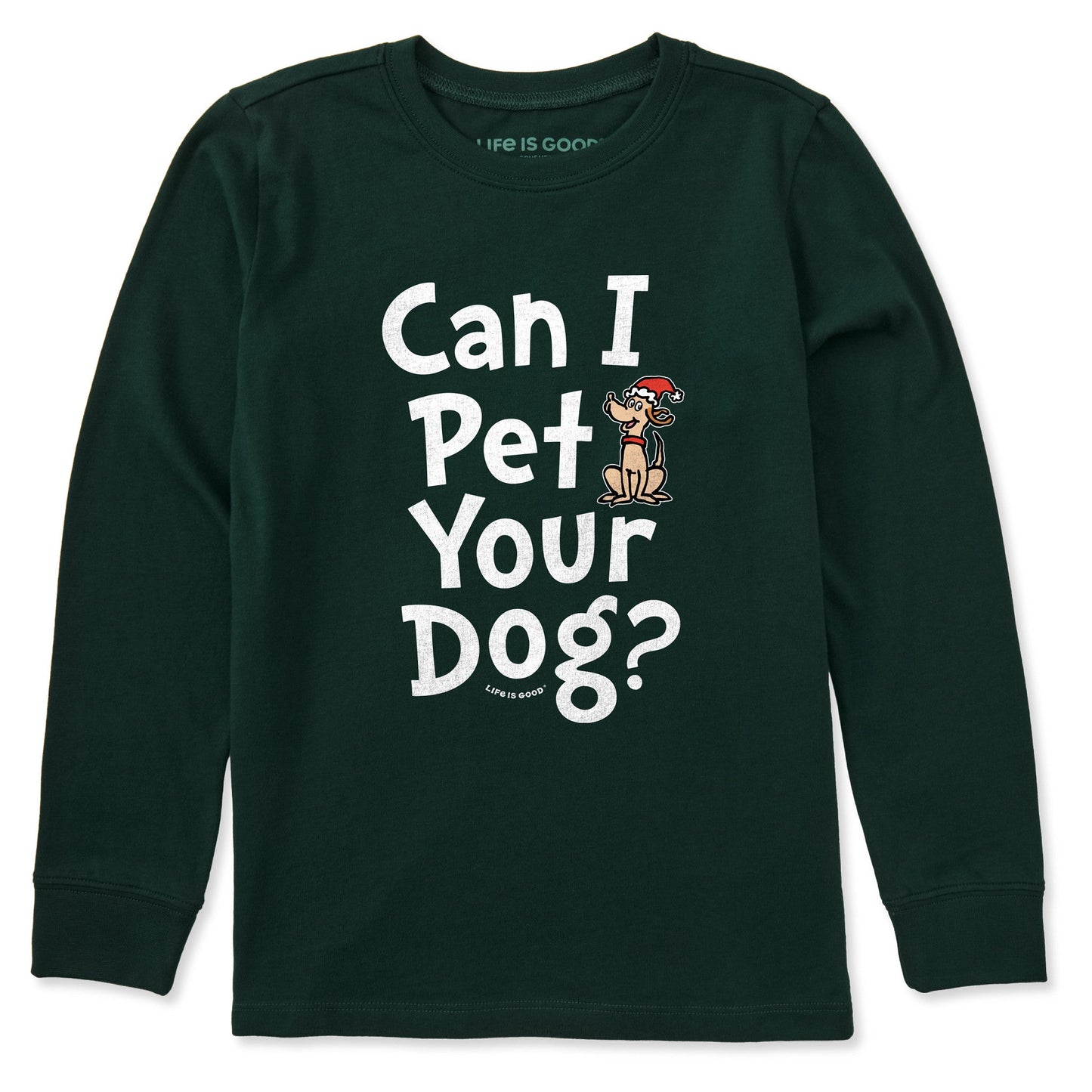 Kids Can I Pet Your Dog Max? Long Sleeve Crusher Tee