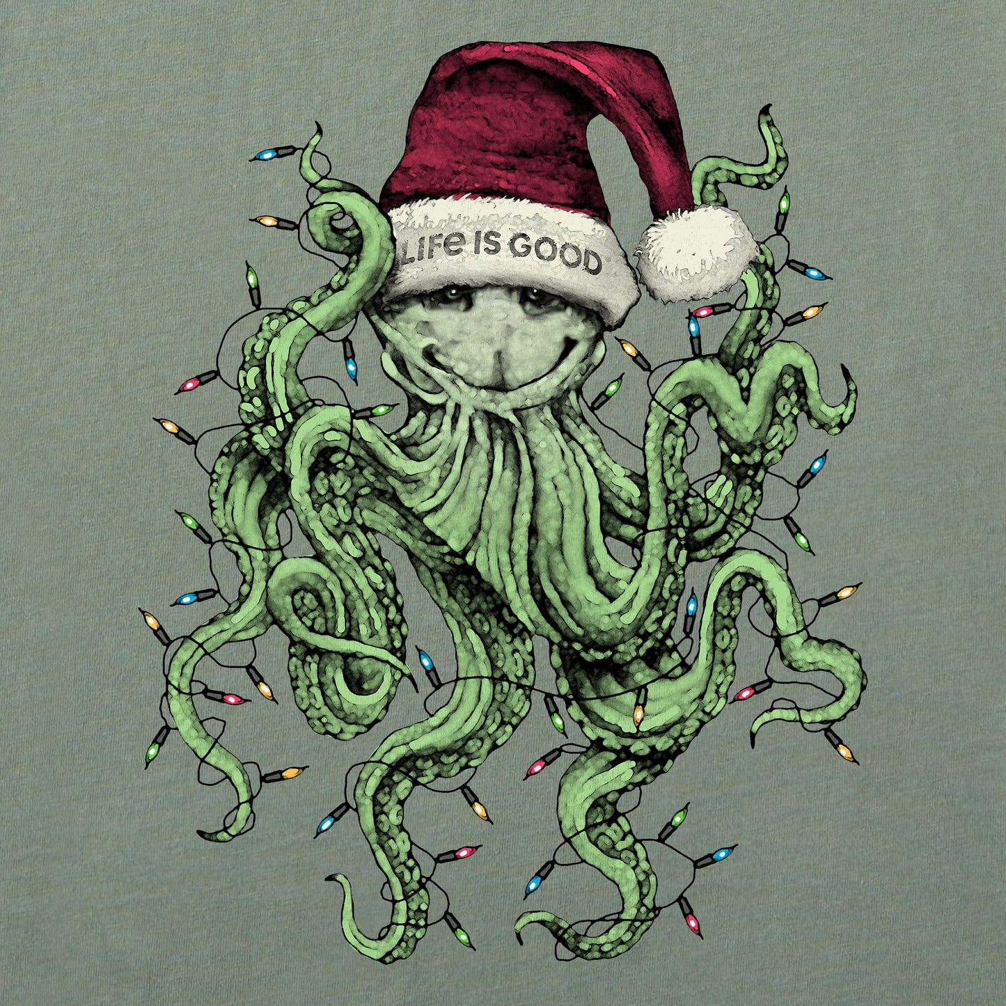 Men's Octo Claus Short Sleeve Crusher Tee