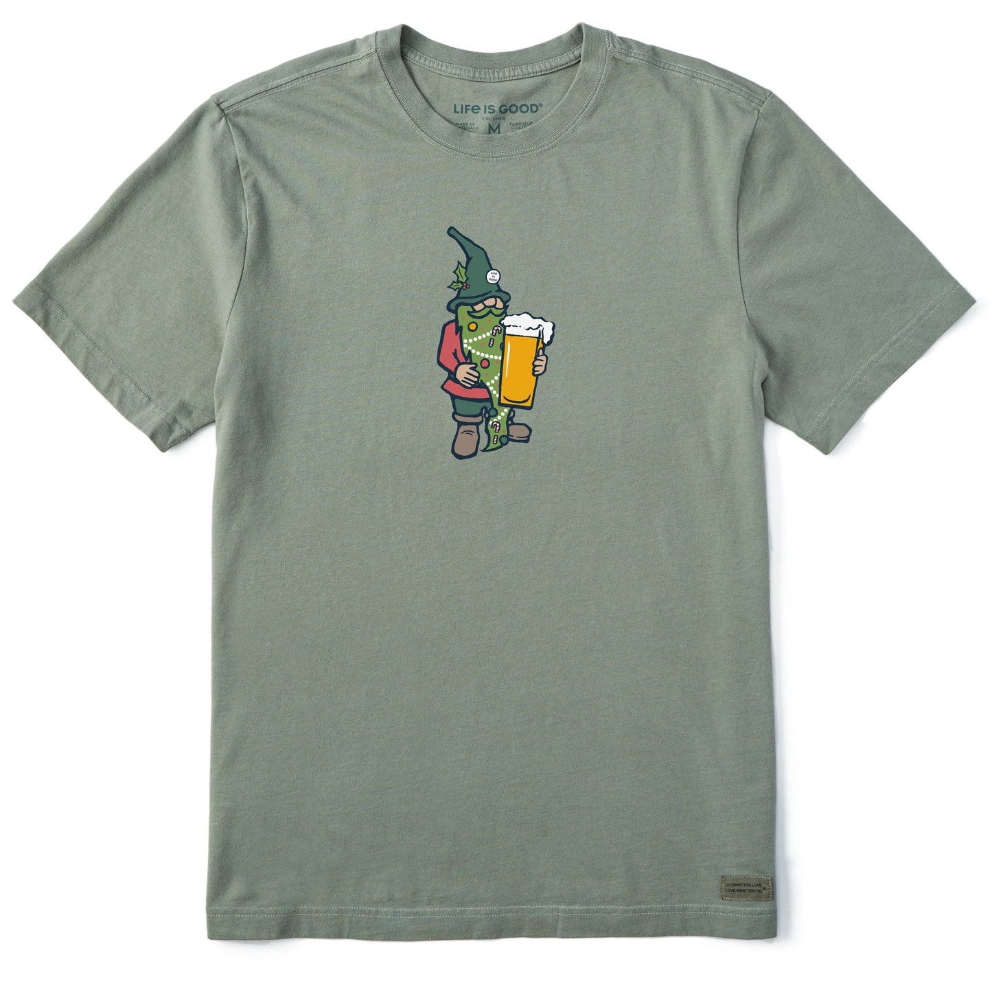 Men's Holiday Beer Gnome Short Sleeve Crusher Tee