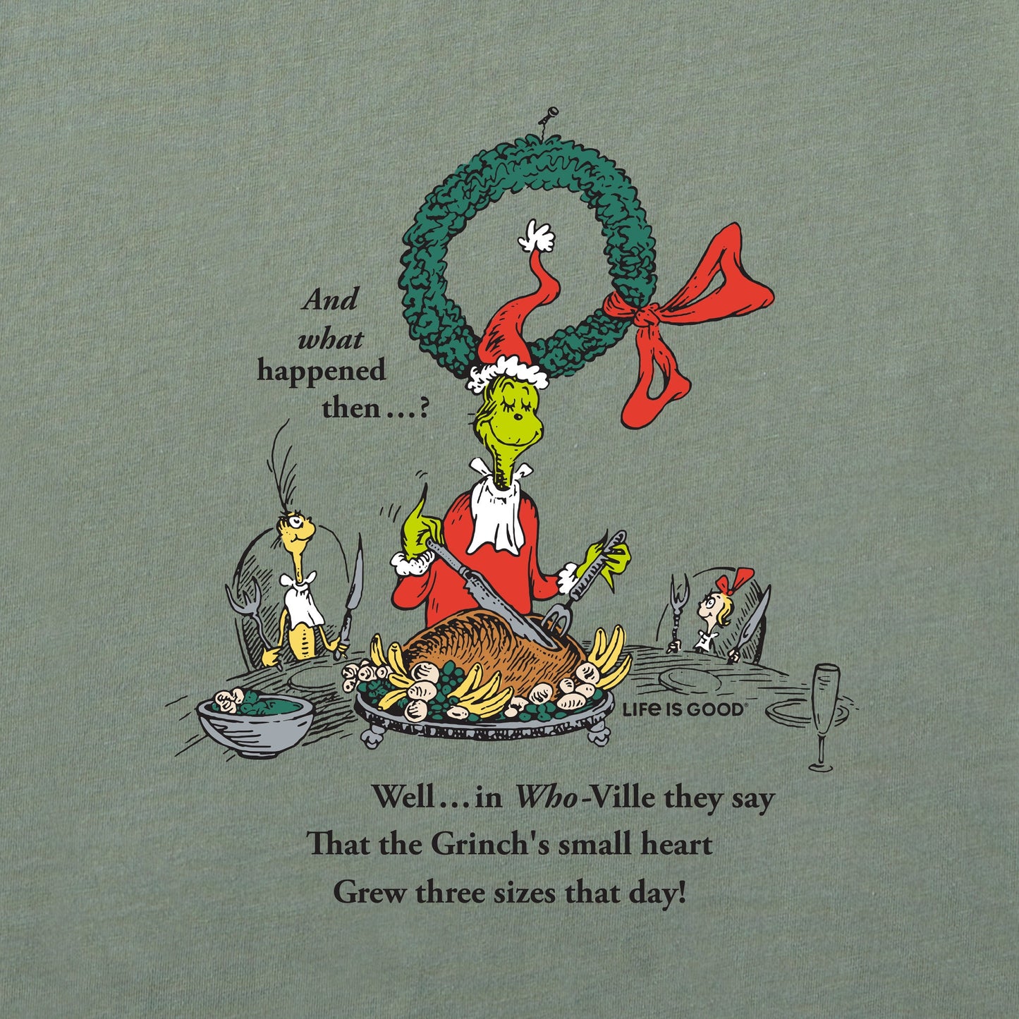 Men's Grinch Roast Beast 3 Sizes Short Sleeve Crusher Tee