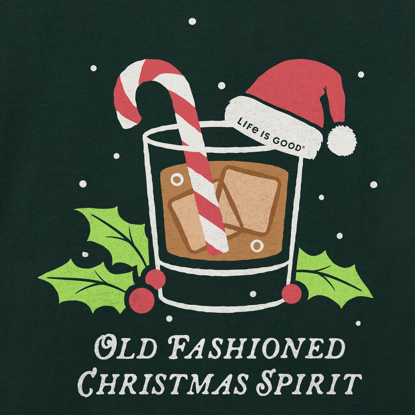 Men's Old Fashioned Christmas Spirit Short Sleeve Crusher Tee