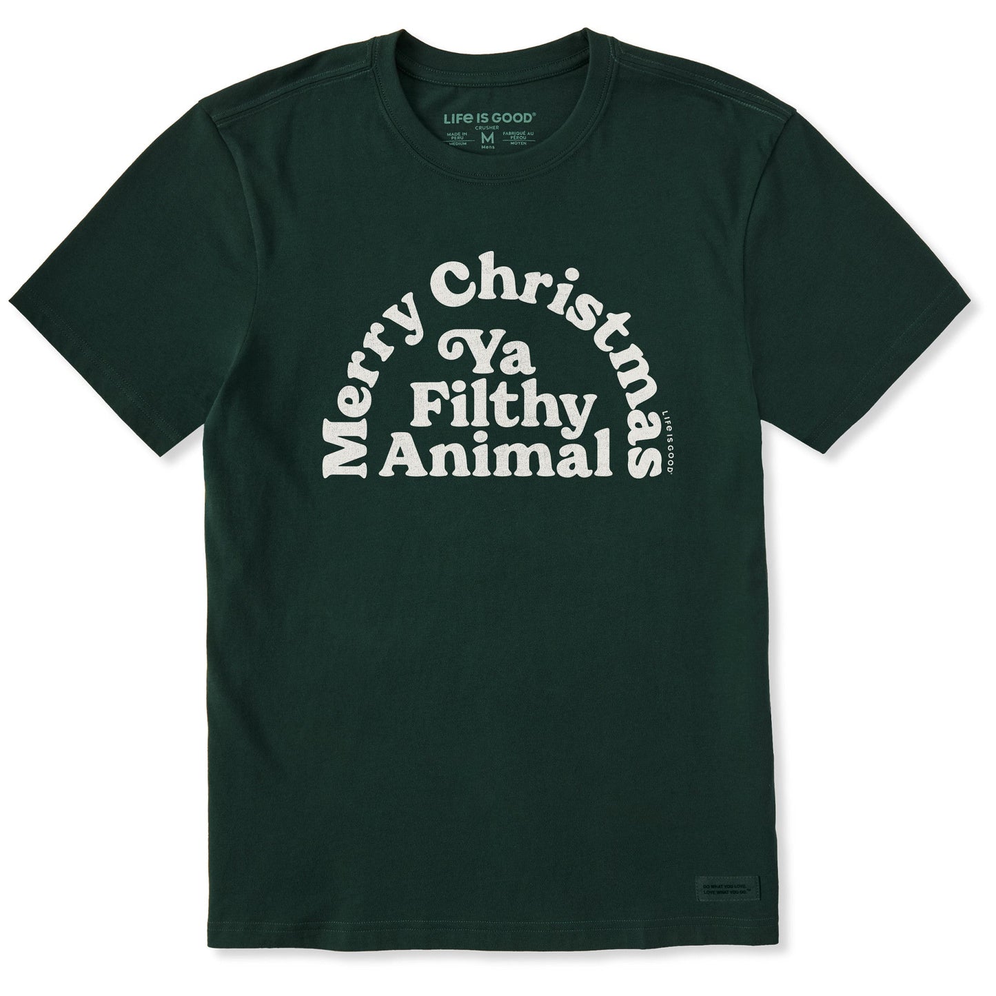 Men's Merry Christmas Ya Filthy Animal Short Sleeve Crusher Tee