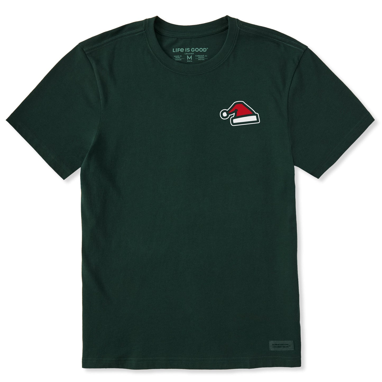 Men's Tiny little Santa Hat Short Sleeve Crusher Tee