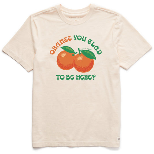 Men's Orange You Glad to Be Here Short Sleeve Crusher Tee