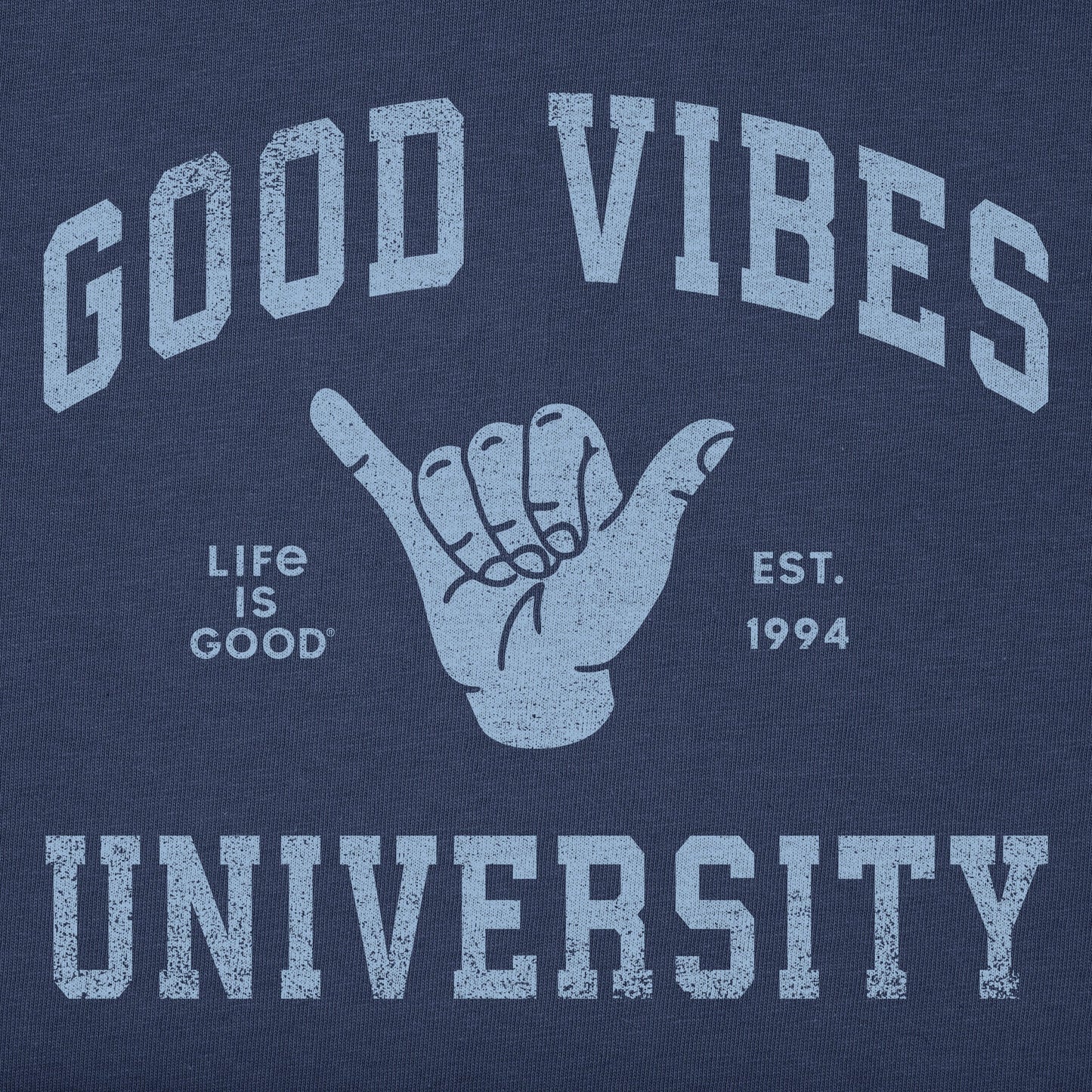 Women's Good Vibes University Short Sleeve Crusher Boxy Tee