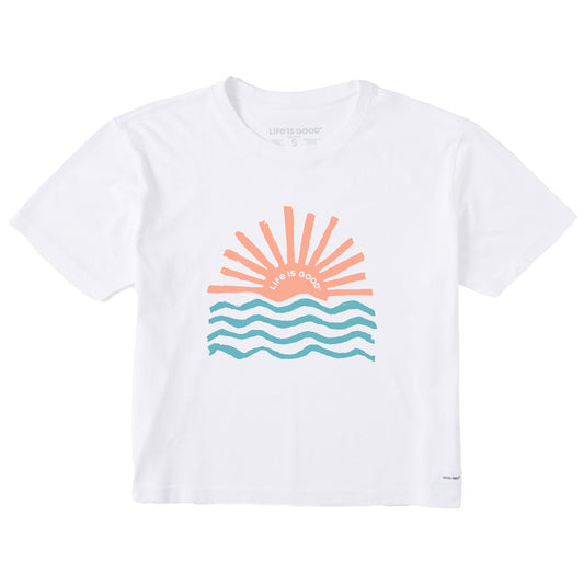 Women's Sunny Waves Short Sleeve Crusher Boxy Tee