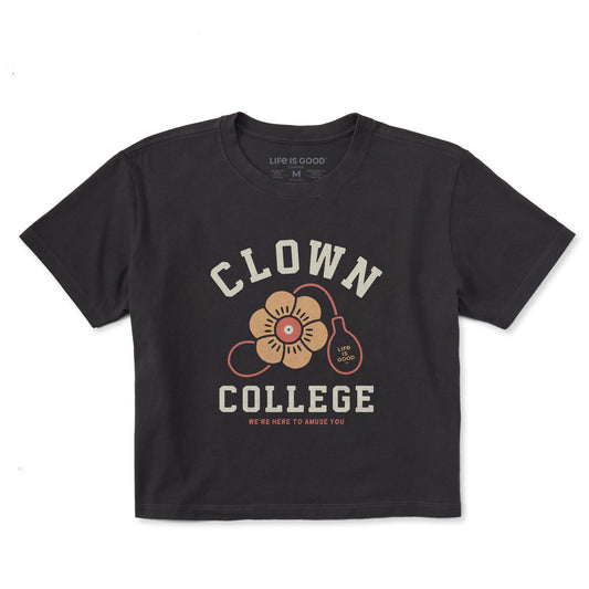 Women's Clown College Short Sleeve Crusher Boxy Tee