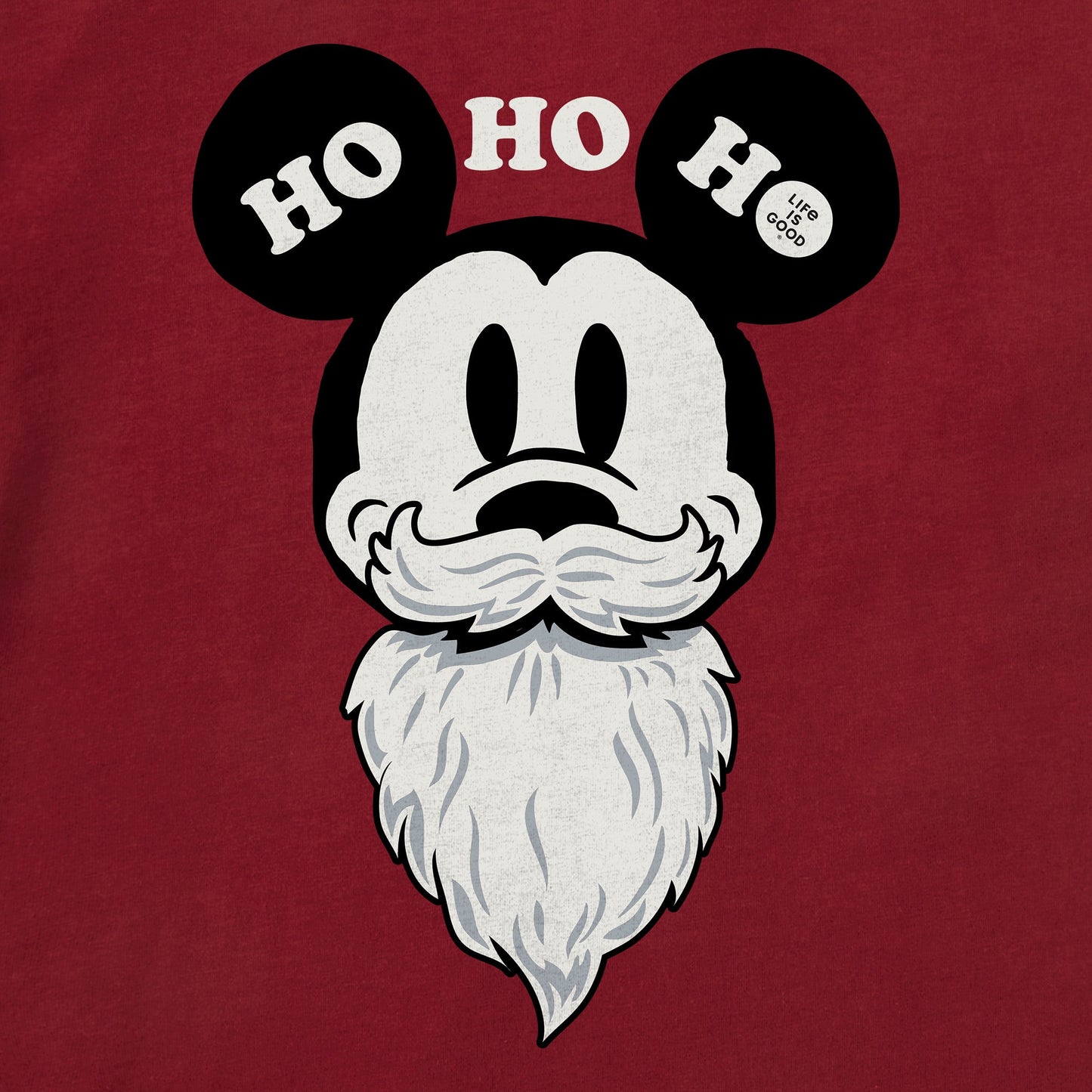 Men's Ho Ho Ho Willie Santa Beard Long Sleeve Crusher Tee