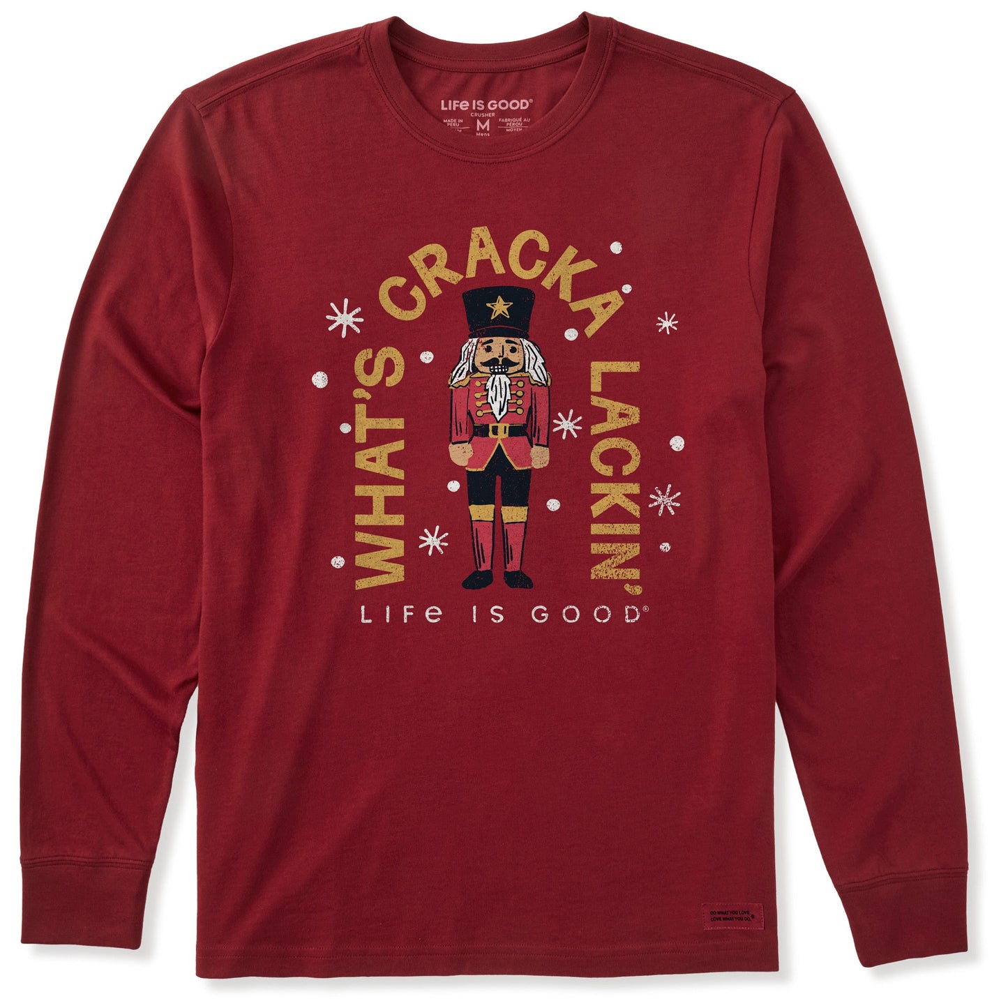 Men's What's Cracka Lackin Long Sleeve Crusher Tee