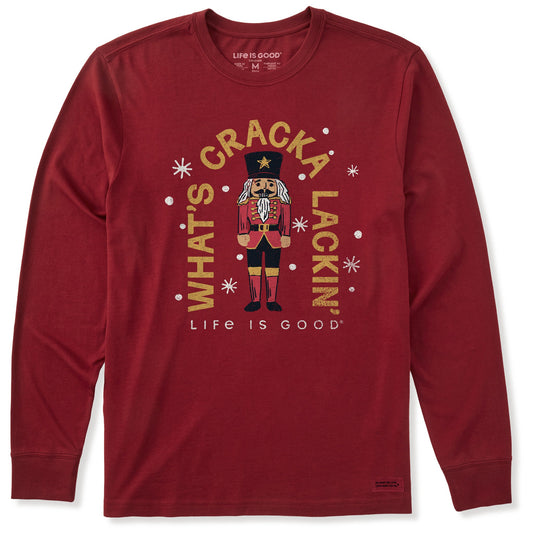 Men's What's Cracka Lackin Long Sleeve Crusher Tee