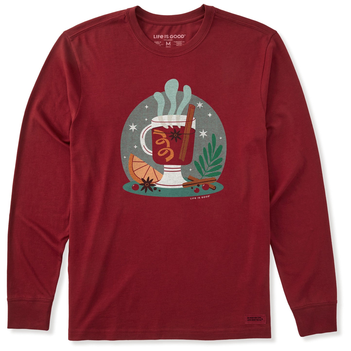 Men's Mulled Wine Still Life Long Sleeve Crusher Tee
