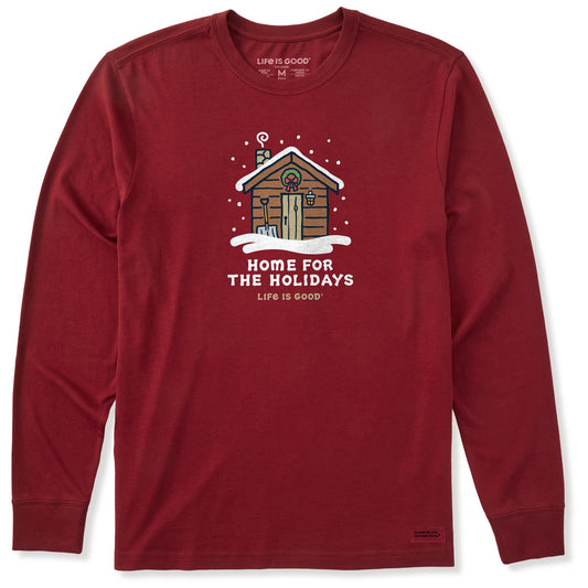 Men's Holiday Cabin Long Sleeve Crusher Tee