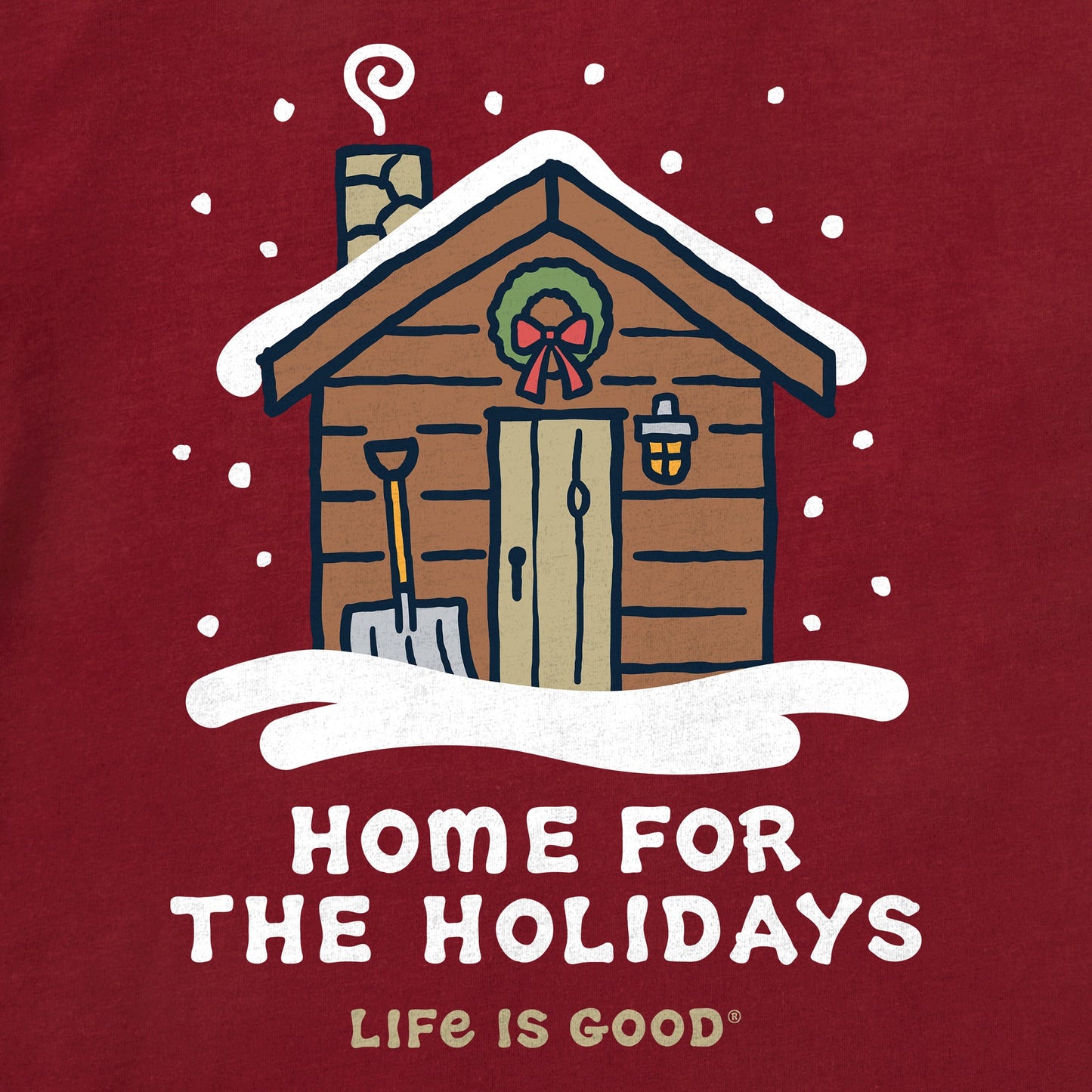 Men's Holiday Cabin Long Sleeve Crusher Tee