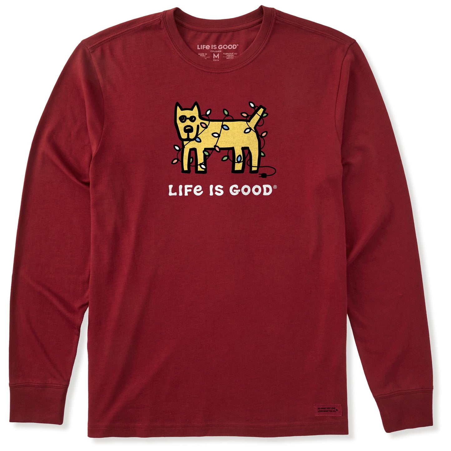 Men's Rocket Holiday Lights Long Sleeve Crusher Tee