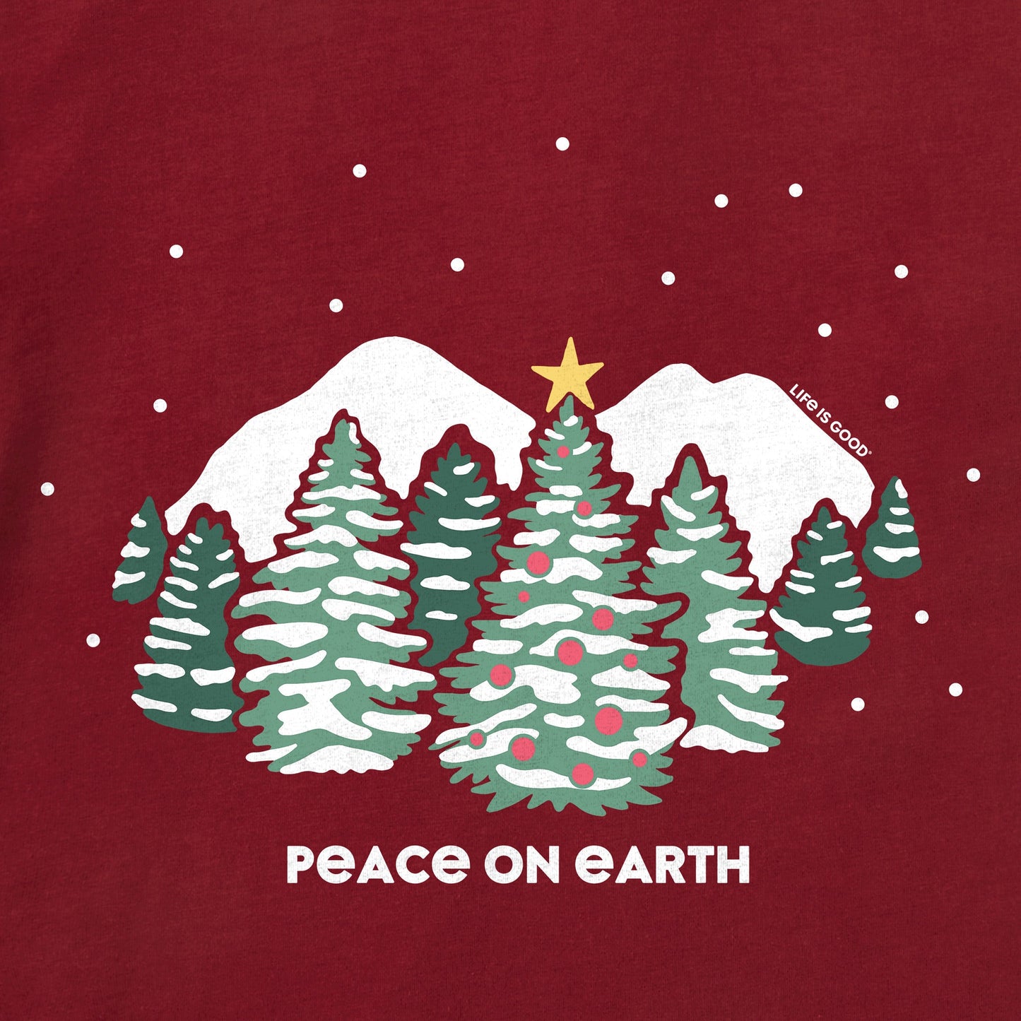 Men's Snowy Xmas Long Sleeve Crusher Tee