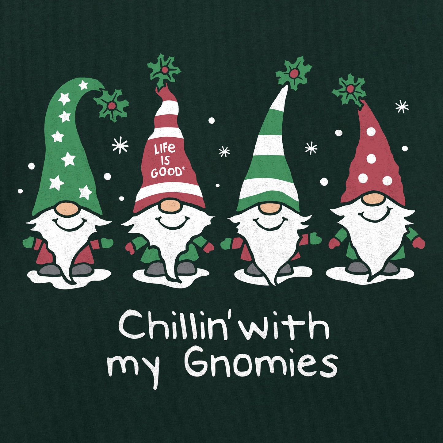 Men's Chillin' with my Gnomes Long Sleeve Crusher Tee