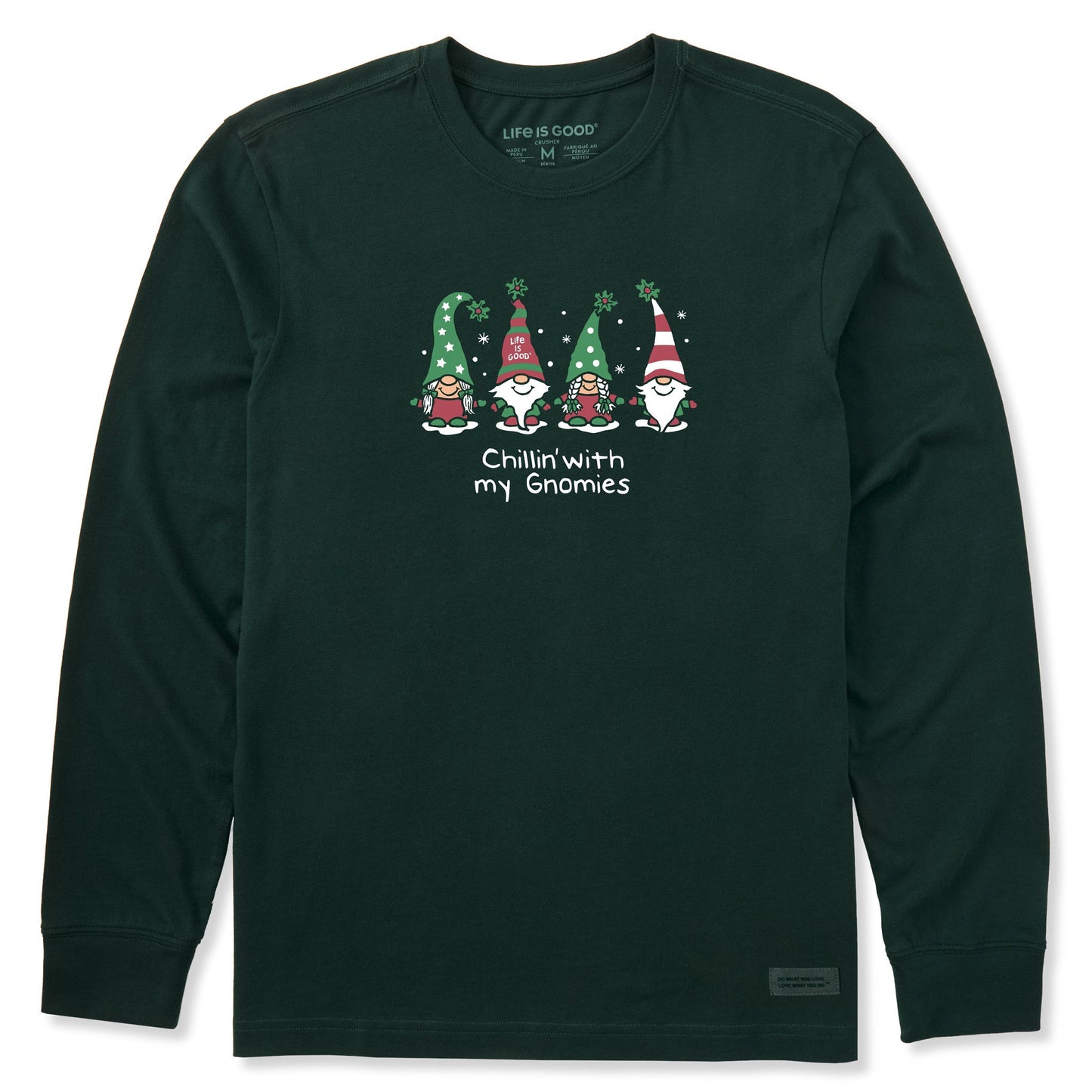Men's Chillin' with my Gnomies Fam Long Sleeve Crusher Tee