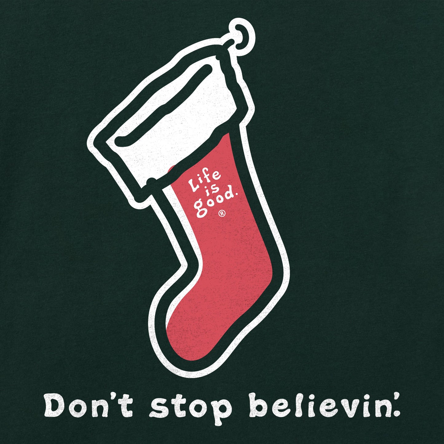 Men's Don't Stop Believin' Stocking Long Sleeve Crusher Tee
