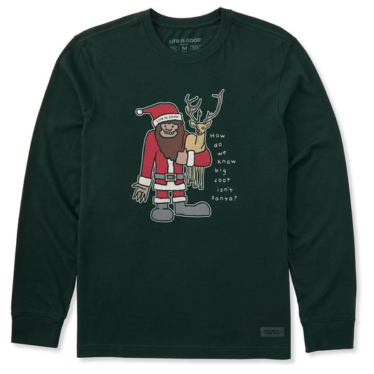 Men's Big Foot & Santa Long Sleeve Crusher Tee