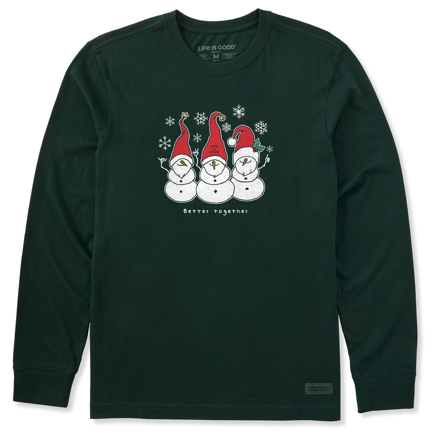 Men's Better Together Snowgnomes Long Sleeve Crusher Tee