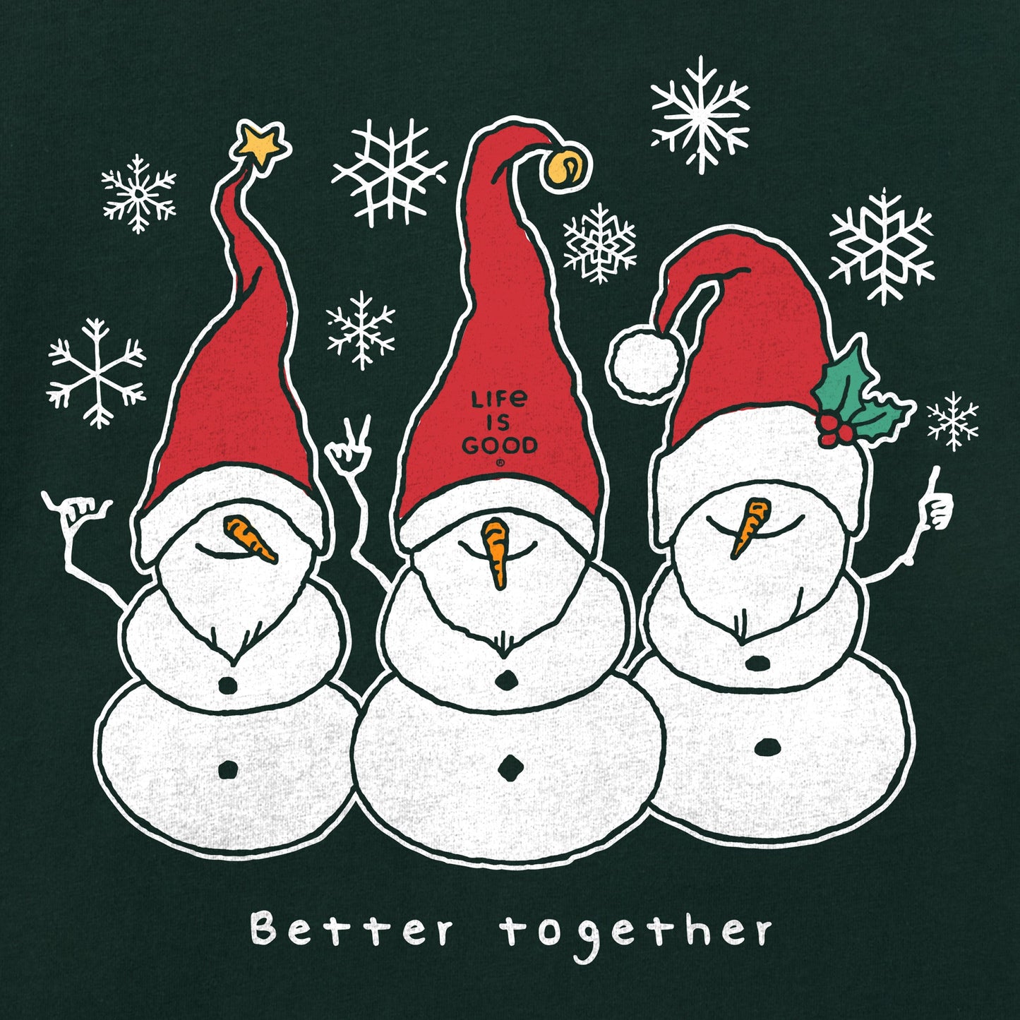 Men's Better Together Snowgnomes Long Sleeve Crusher Tee