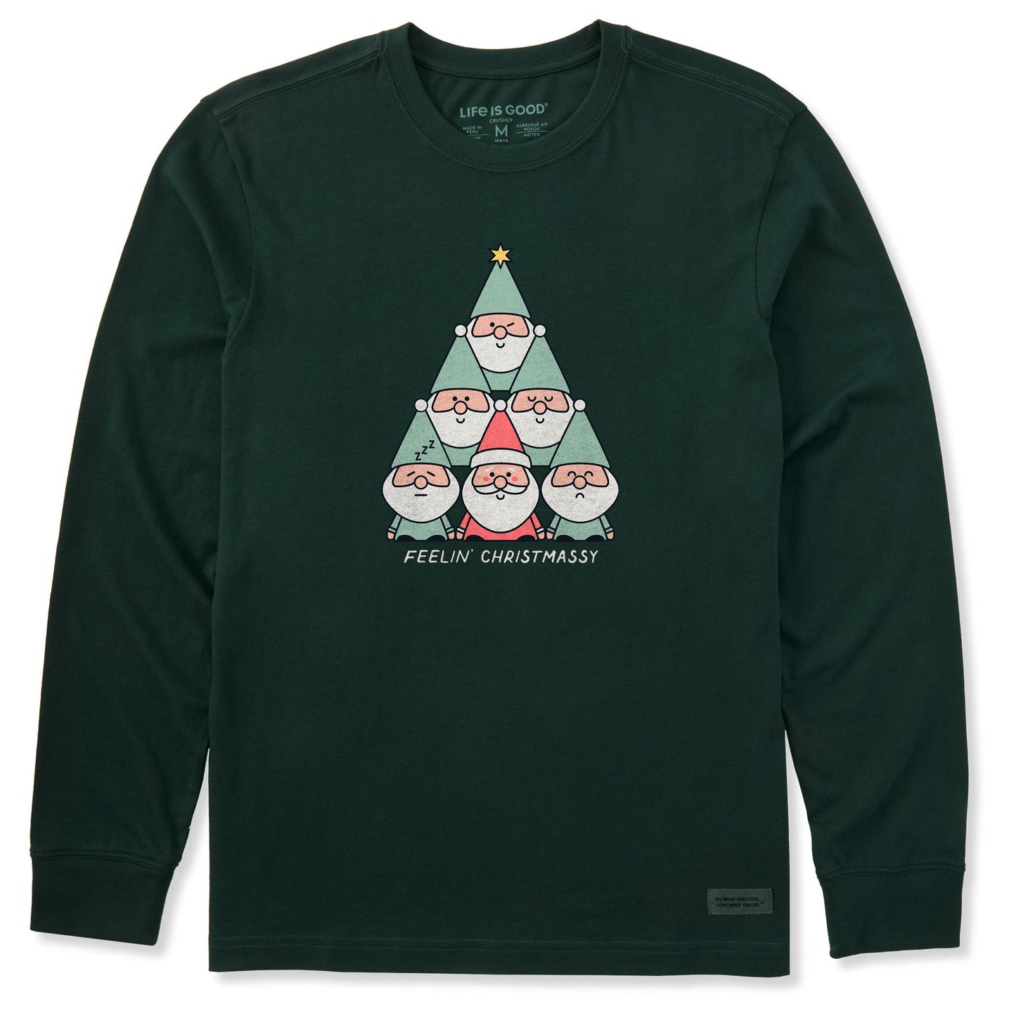 Men's Feelin' Christmassy Long Sleeve Crusher Tee